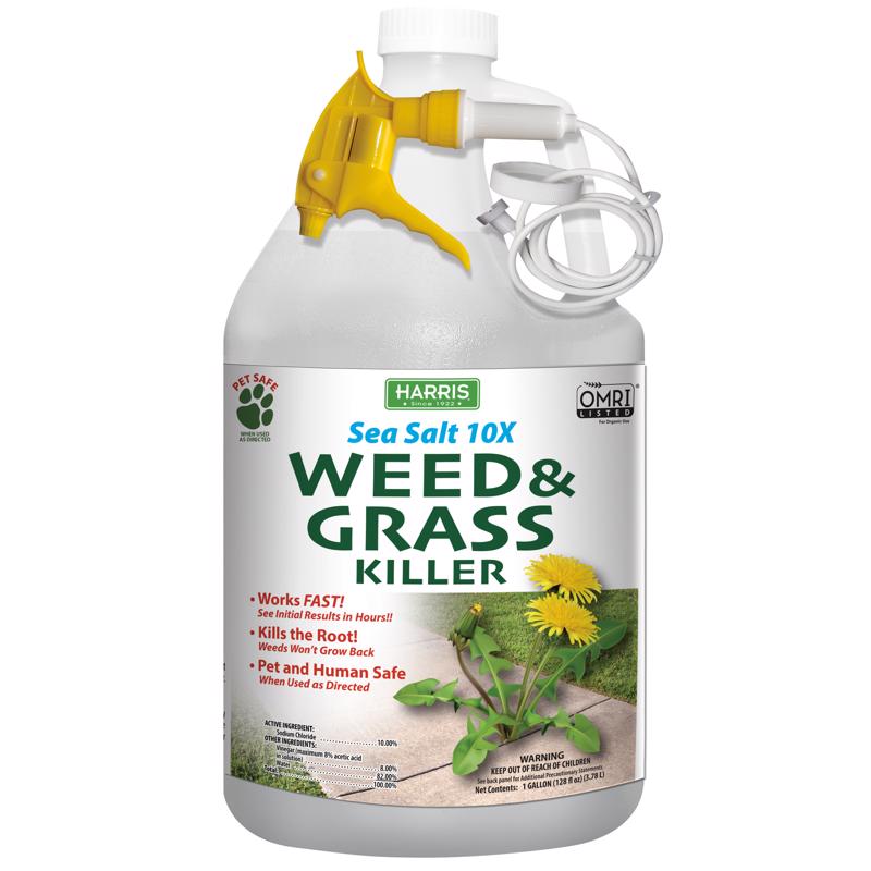 Harris Sea Salt 10X Weed and Grass Weed and Vegetation Killers RTU Liquid 128 oz