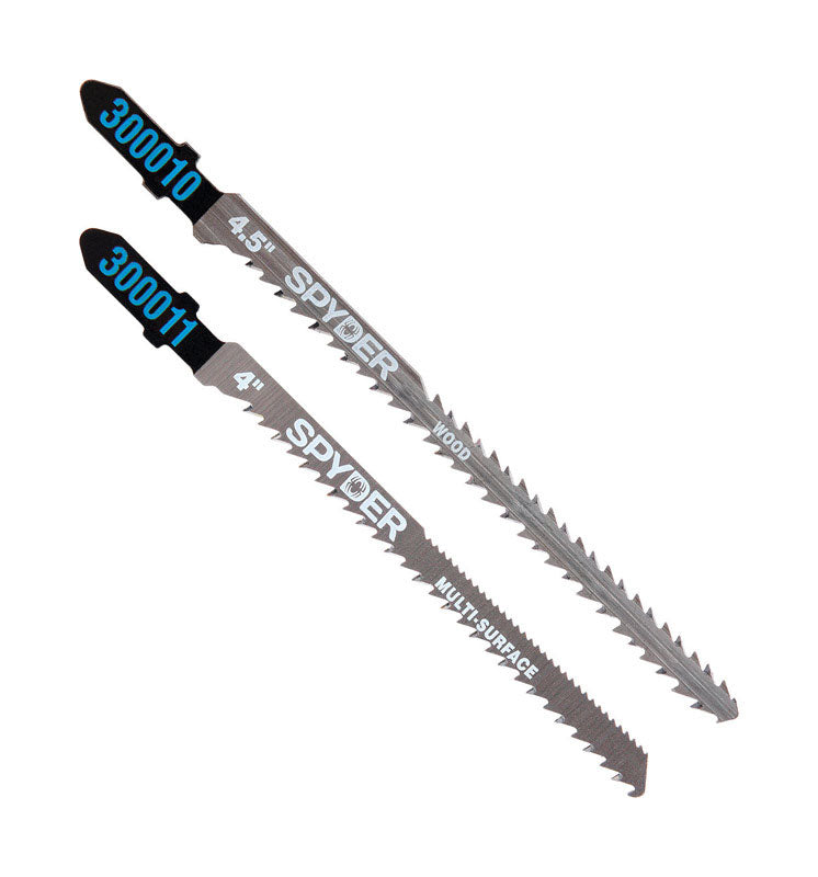 Spyder 4.5 in. Metal T-Shank Double Sided Jig Saw Blade 10 TPI 2 pk (Pack of 2)