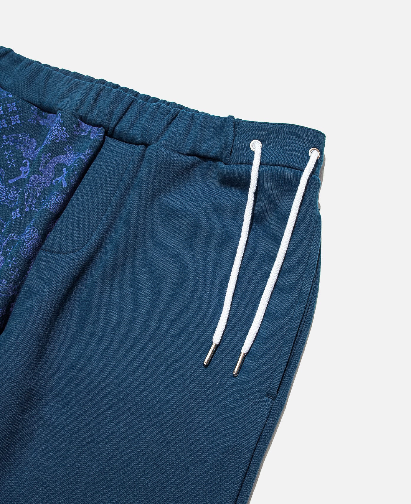 clot silk print sweat pants (navy)