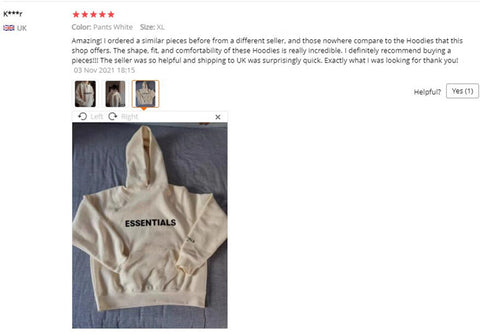 essentials hoodie good feedbacks