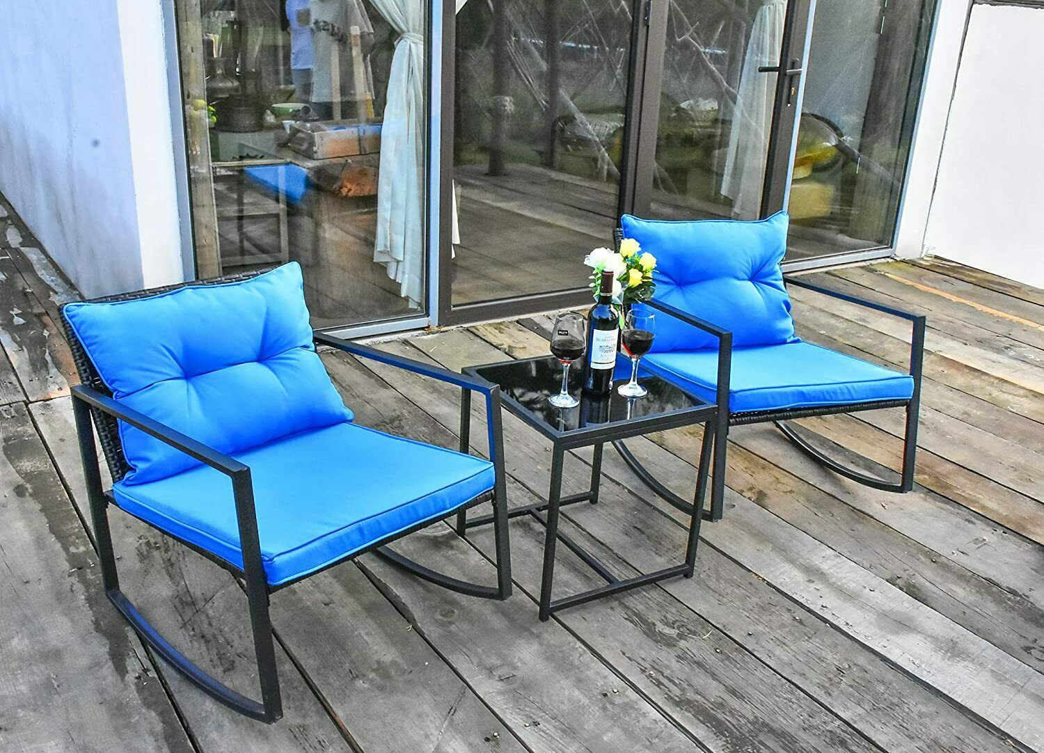 Outdoor Patio Rocking Chair Set