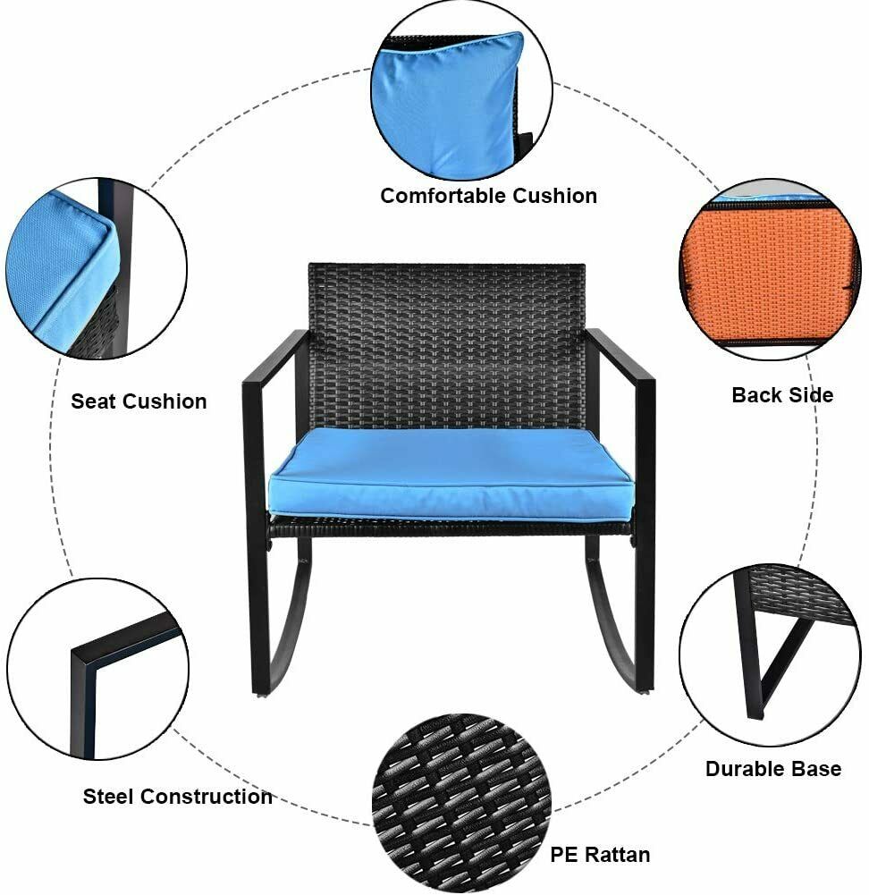 Outdoor Patio Rocking Chair Set