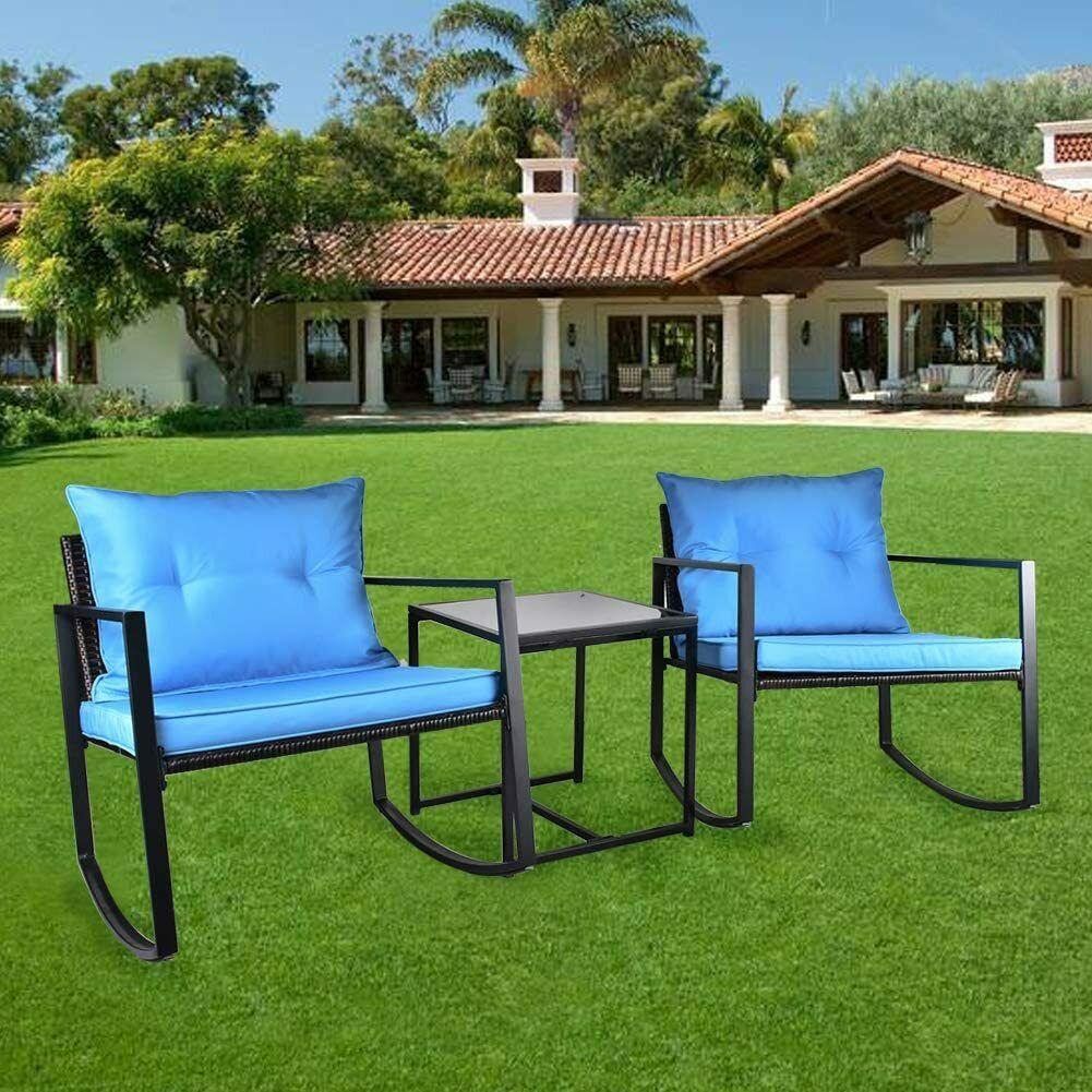 Outdoor Patio Rocking Chair Set