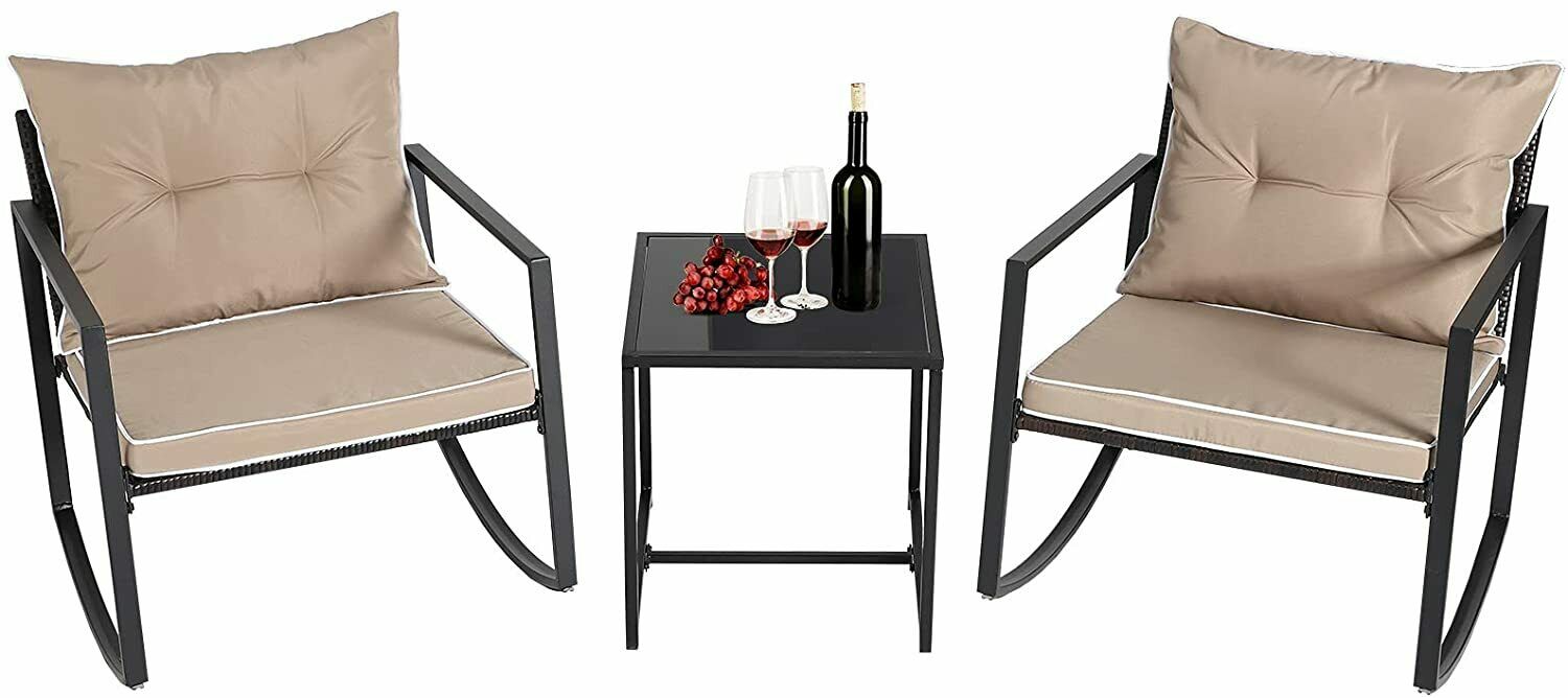 Outdoor Patio Rocking Chair Set