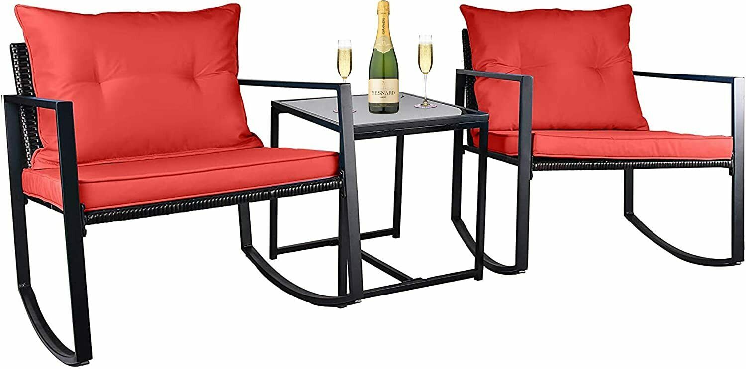 Outdoor Patio Rocking Chair Set