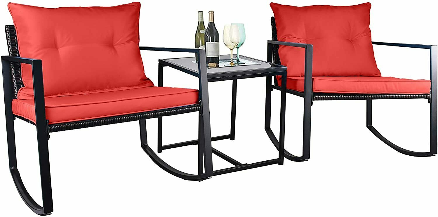 Outdoor Patio Rocking Chair Set