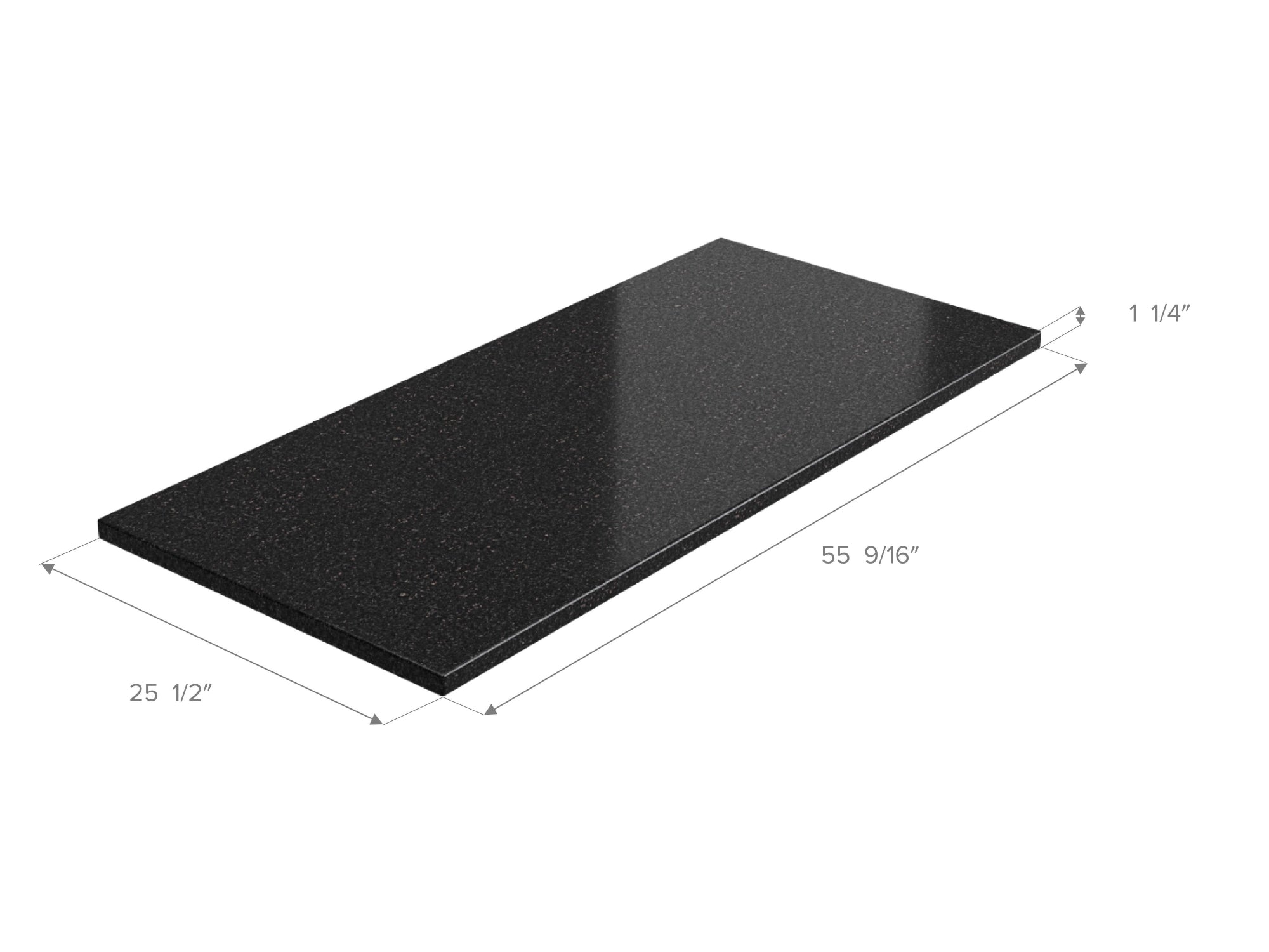 Black Galaxy Granite Countertop Bundle: 18 in. 1 Side Extended , 36 in. Countertop, 90 Degree Corner Countertop, 54 in. 1 Side Extended