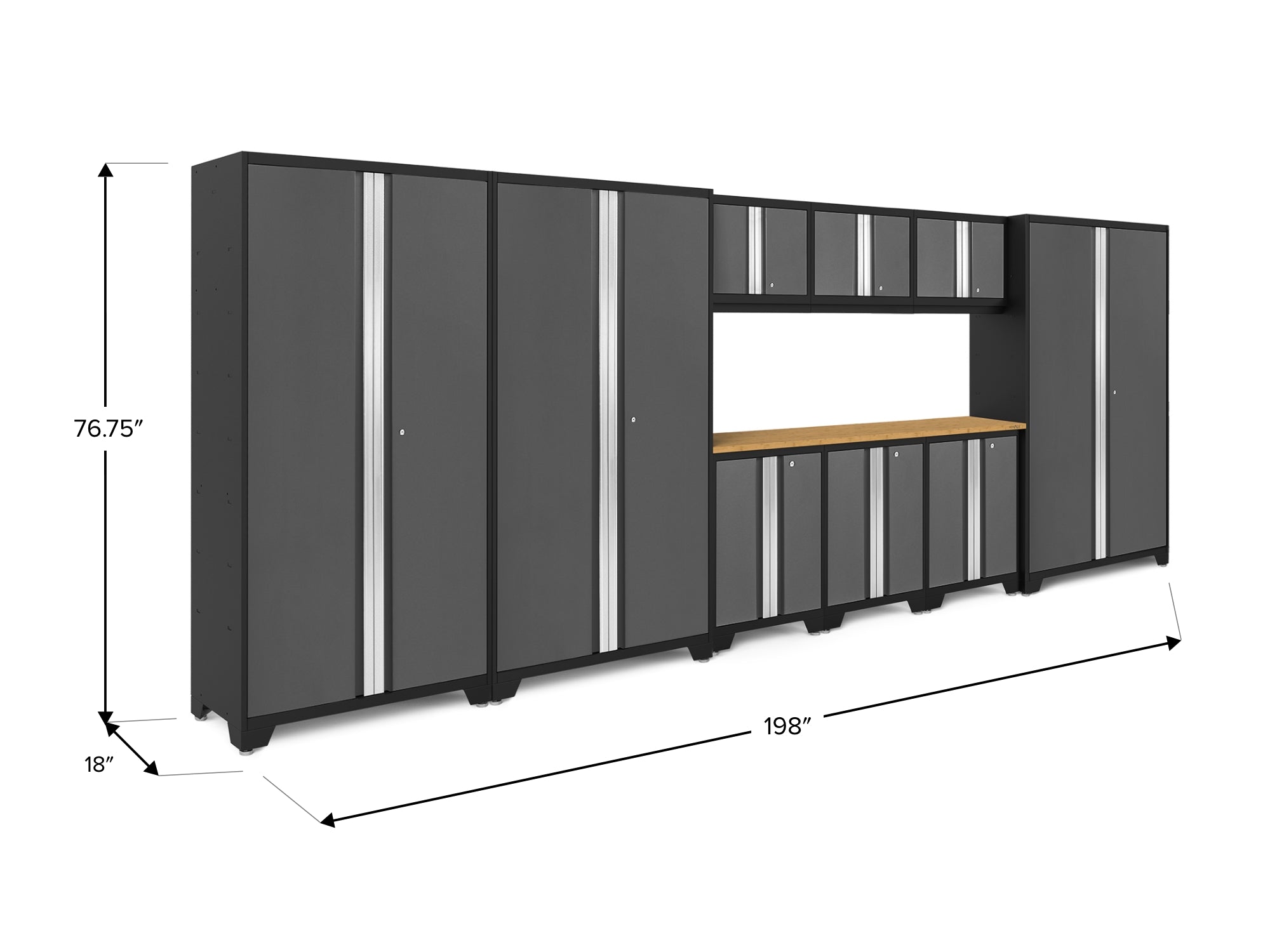 Bold Series 10 Piece Cabinet Set with 42 in. RTA Lockers