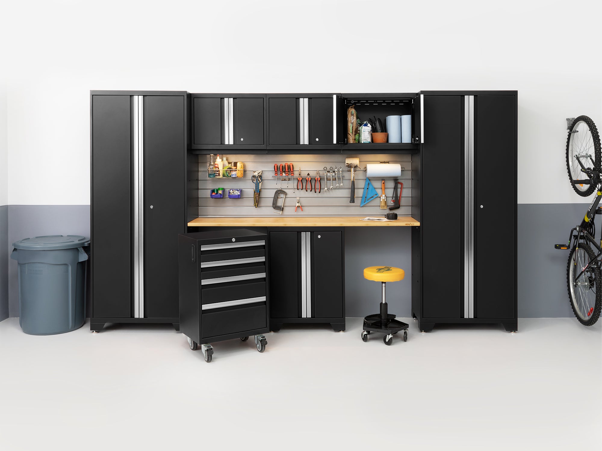 Bold Series 10 Piece Cabinet Set with 42 in. RTA Lockers