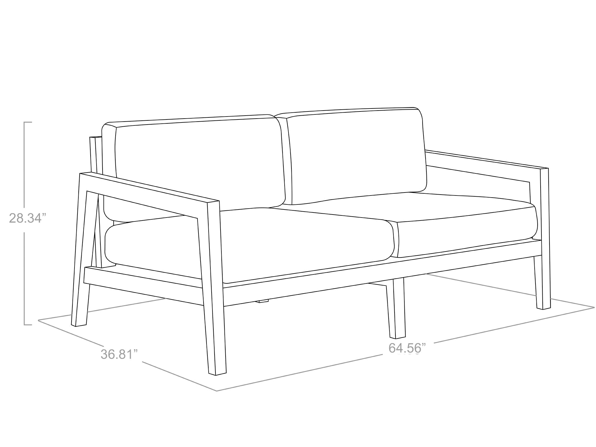 Lakeside 2 Seater Loveseat