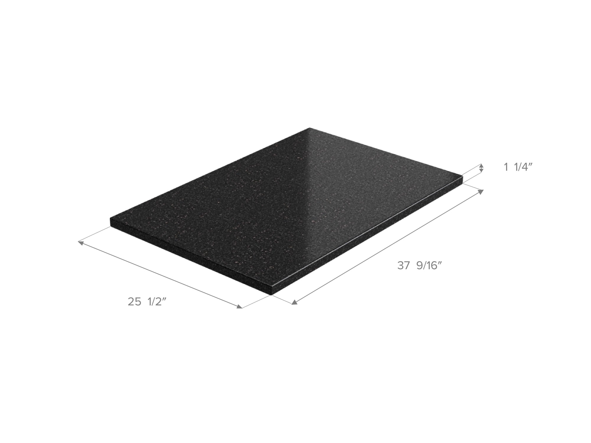 Black Galaxy Granite Countertop Bundle: (2) 36 in. 1 Side Extended, (2) 45 Degree Corner Countertop
