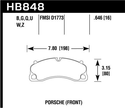 Hawk Street Performance Ceramic Front Brake Pads (991 GT3)