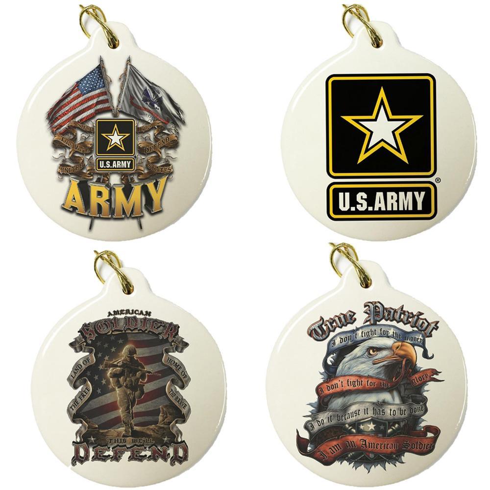 Army Set Of 4 Best Seller Christmas Ornaments