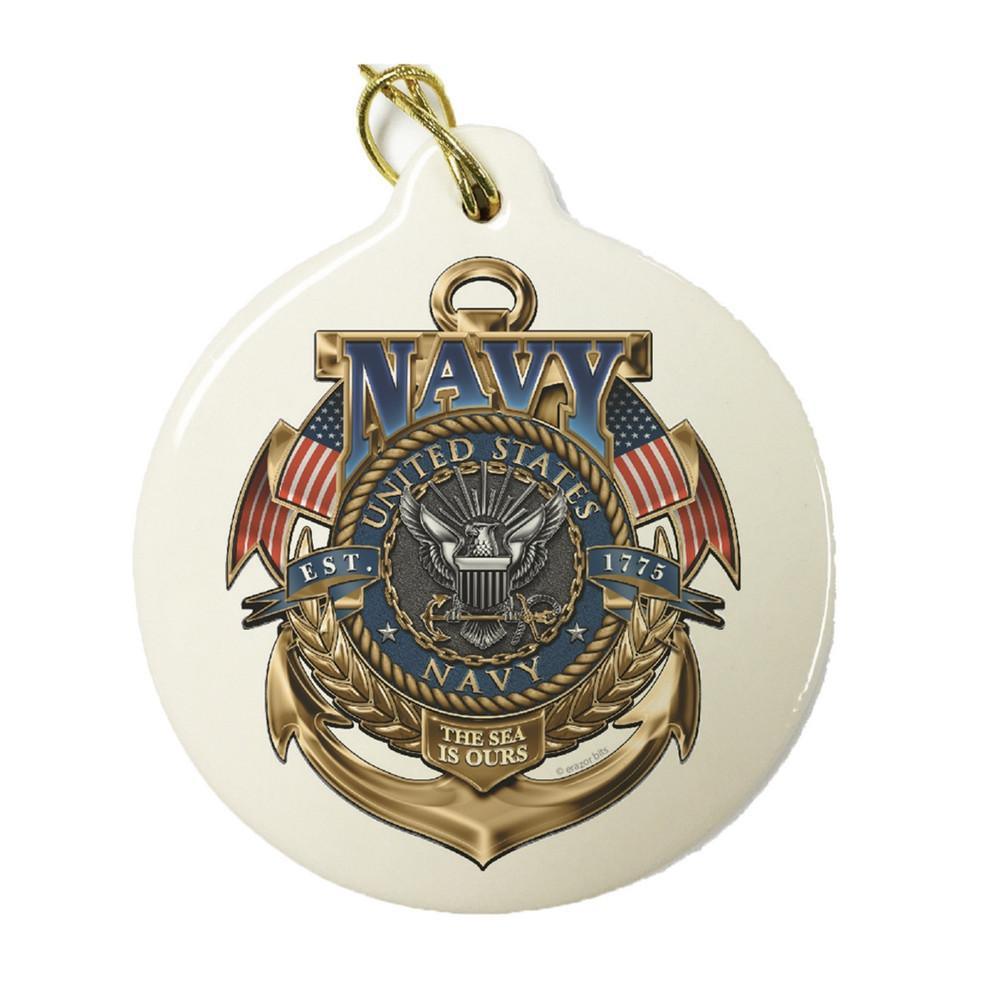 U.S. Navy Set of Three Best Seller Christmas Ornaments