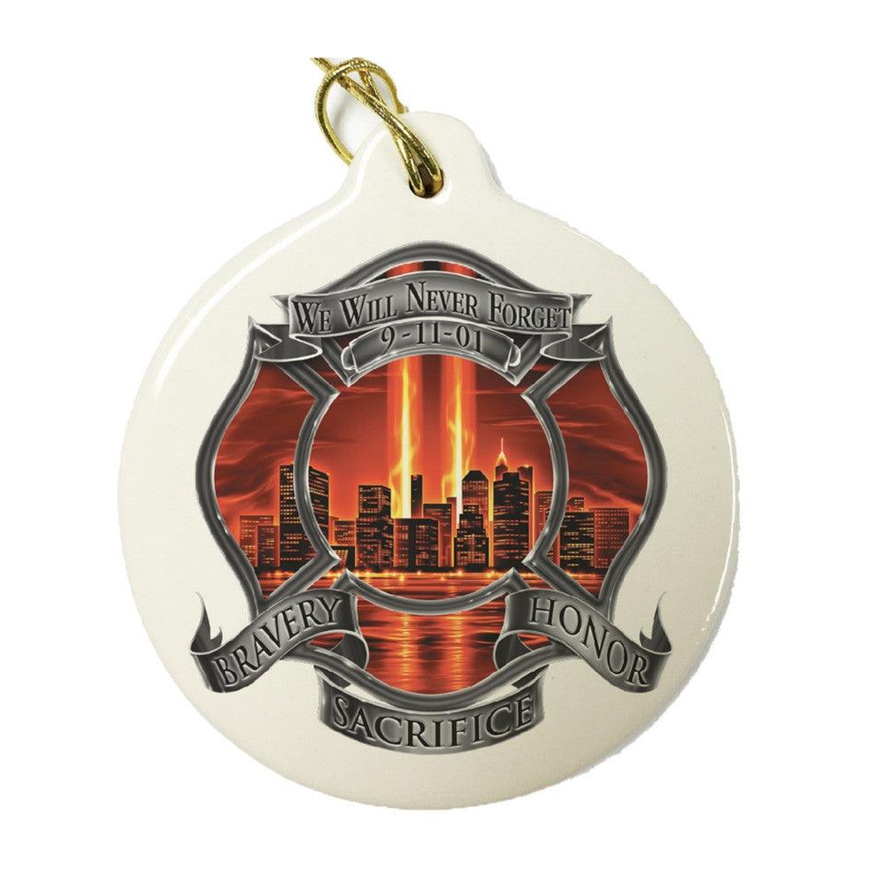 Red High Honor Firefighter Christmas Ornament