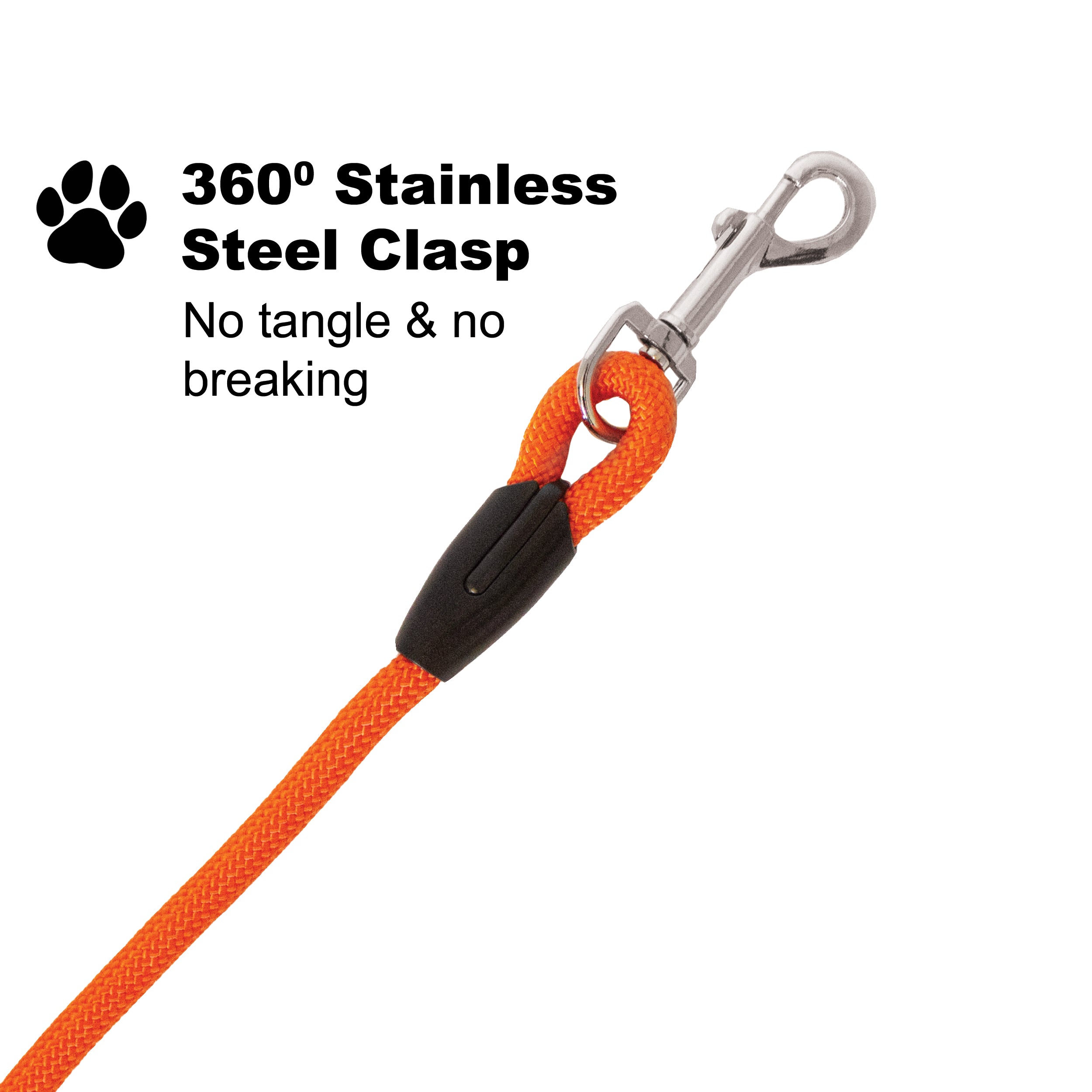 Heavy Duty Corded Dog Leash - Multi-Size and Color Options