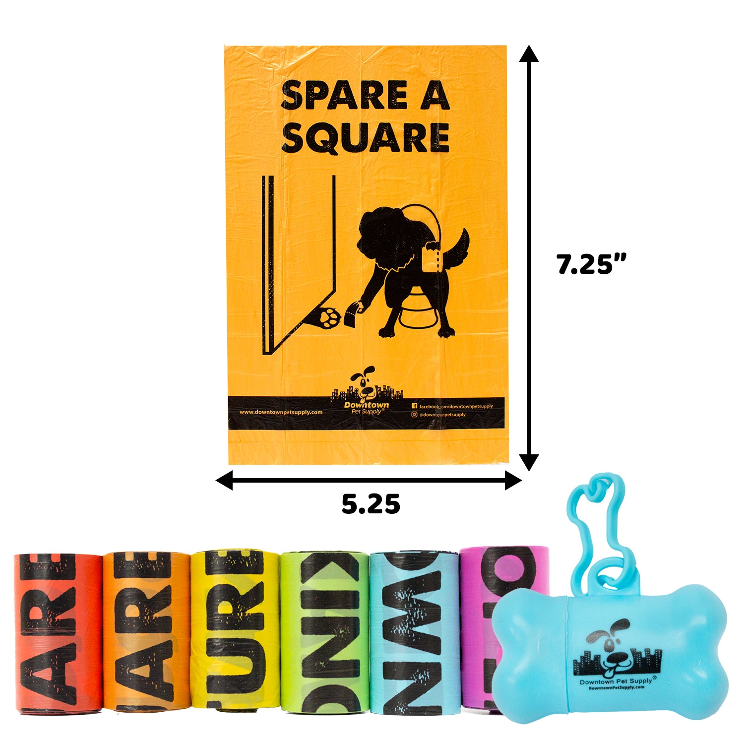 Dog Poop Bags with Dispenser - Fun Designs - Multi-Pack Options