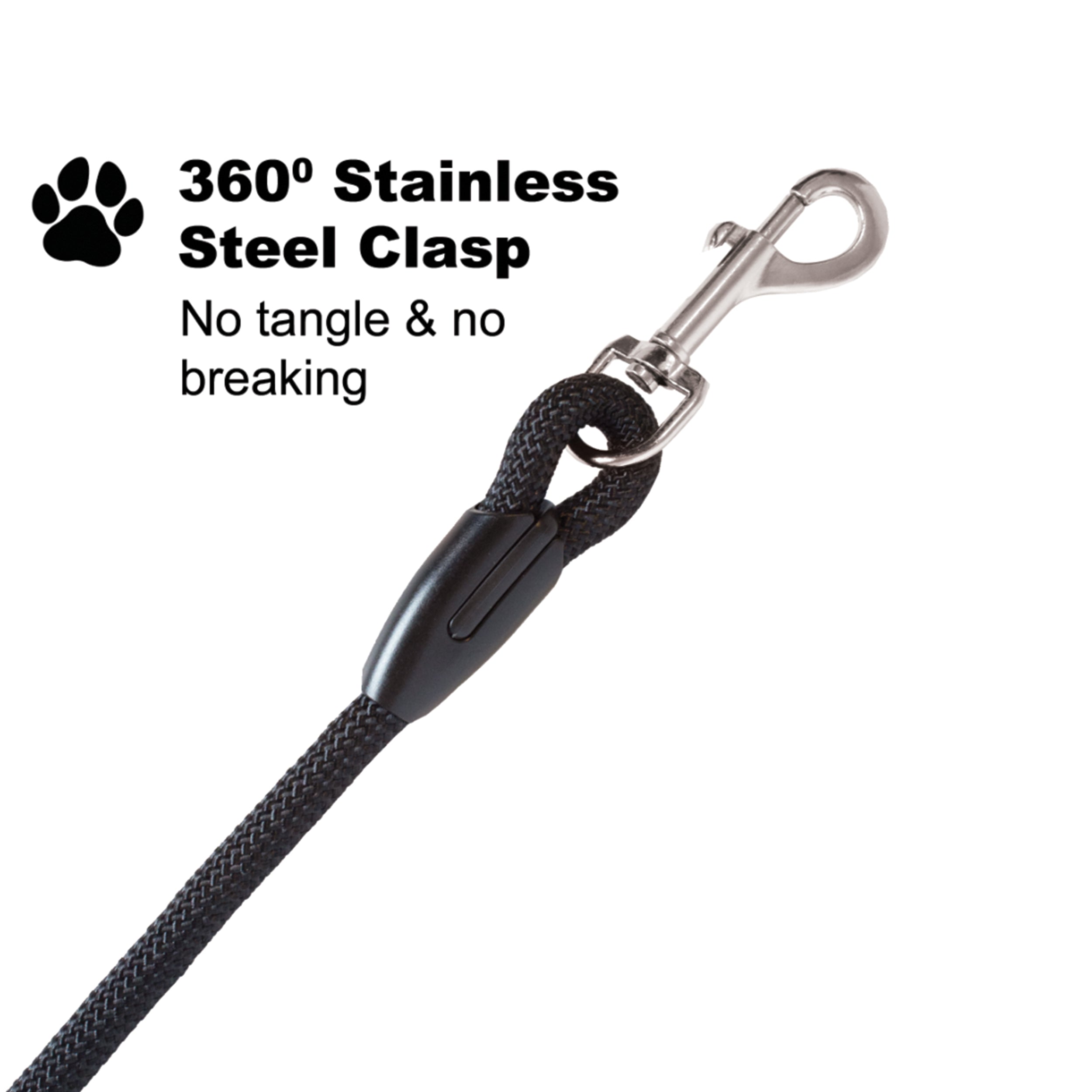 Heavy Duty Corded Dog Leash - Multi-Size and Color Options