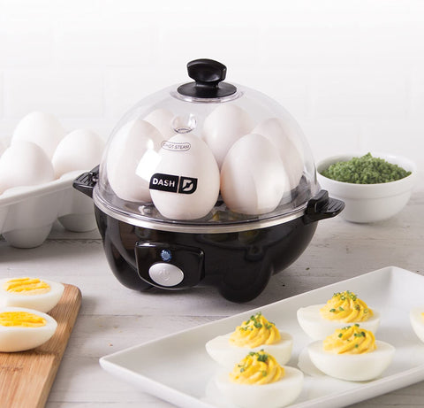Evoloop Rapid Egg Cooker - Cook Perfect Eggs Every Time with Auto Shut Off  - Hard Boiled, Poached, Scrambled, or Omelets - 6 Egg Capacity