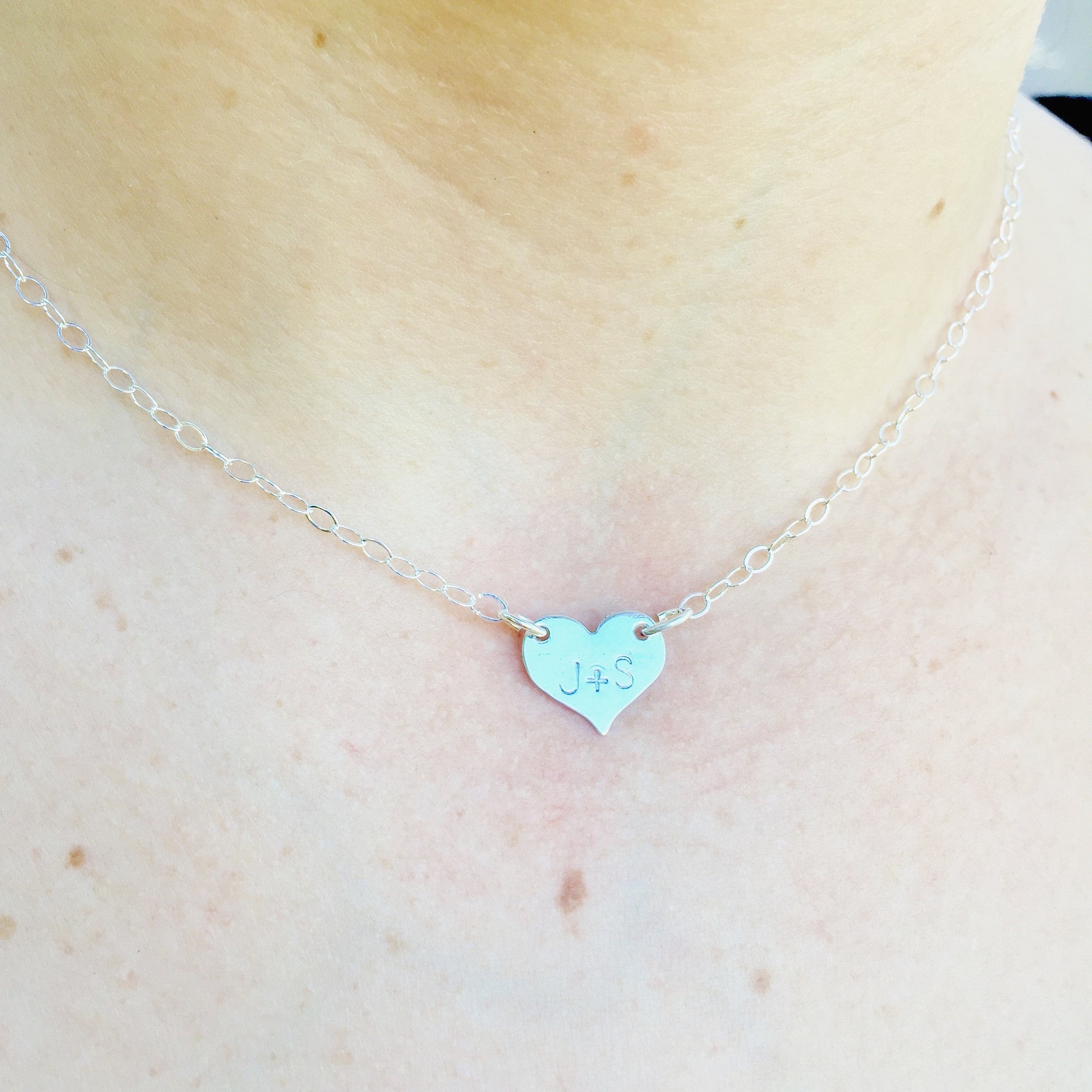 Minimal Necklace, Initial Necklace, Heart Necklace, Christmas Gifts For Her