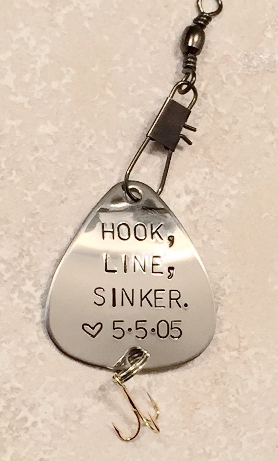 Hook Line and Sinker Fishing Lure, Personalized