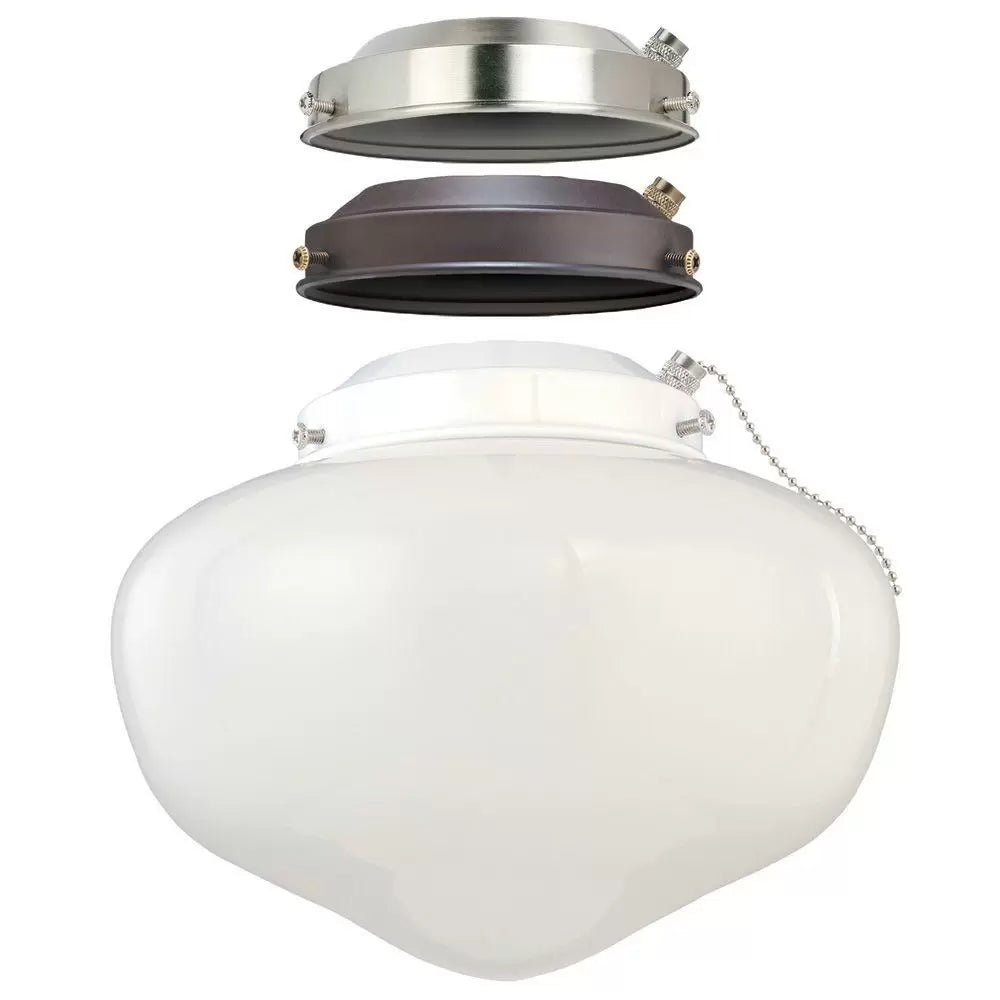 Westinghouse 1-Light Schoolhouse Ceiling Fan Light Kit with Multi-Finish Canopie