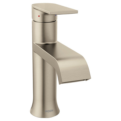 Moen Genta? Single Handle Centerset Bathroom Sink Faucet with Pop-Up Drain Assembly in Brushed Nickel