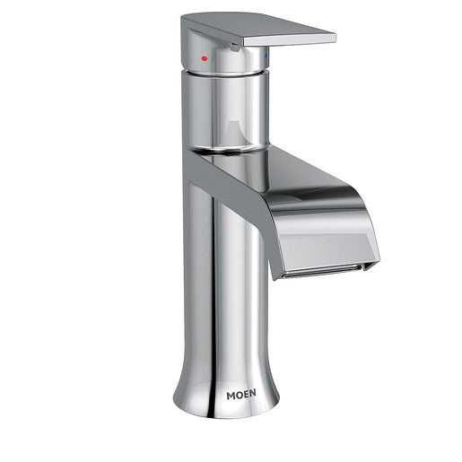 Moen Genta? Single Handle Centerset Bathroom Sink Faucet with Pop-Up Drain Assembly in Brushed Nickel