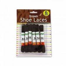 BROWN SHOE LACES 6 PAIRS