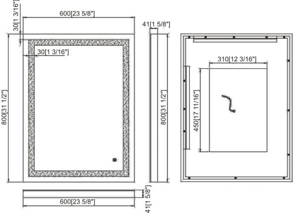 LED MIRROR 23 5/8