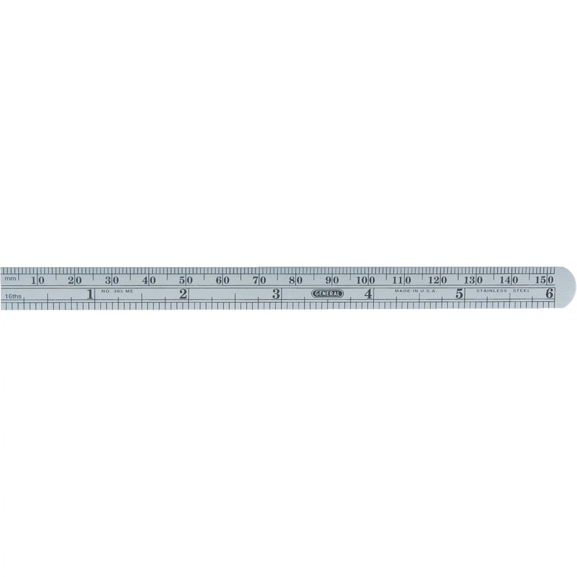 General Tools 305ME 6 x 15/32 Flex Precision Stainless Steel Rule