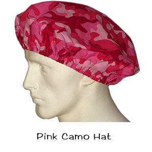  Bouffant Surgical Hats Pink Camo 