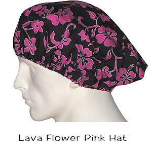  Bouffant Surgical Hats Lava Flower Pink 