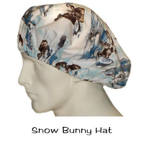  Bouffant Surgical Hats Snow Bunny 