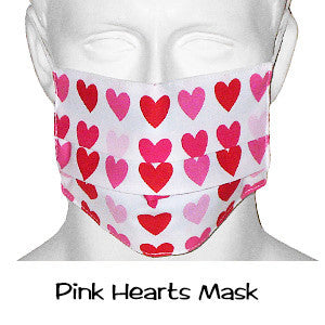  Scrub Masks Pink Hearts 