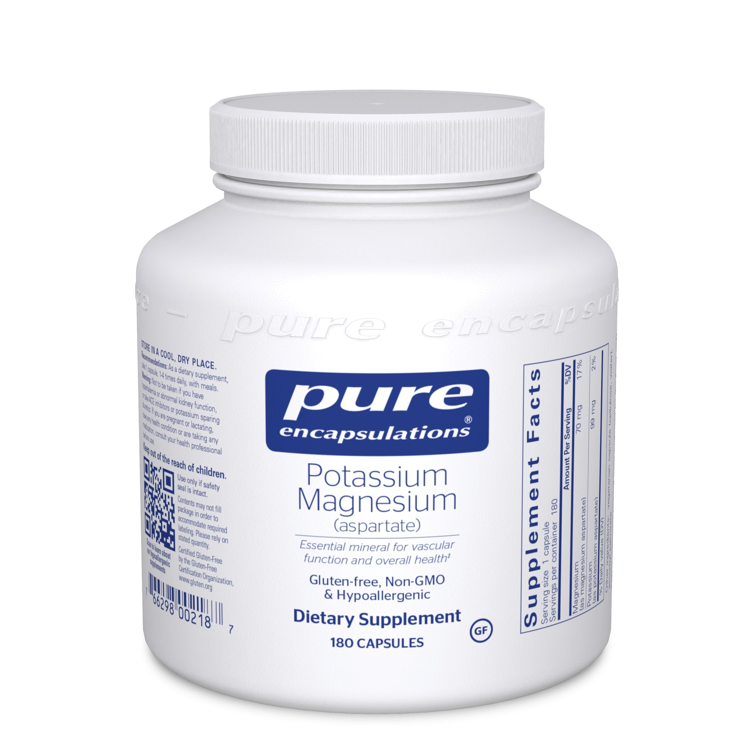 Pure Encapsulations Potassium/Magnesium (aspartate) - 90/180 Capsules