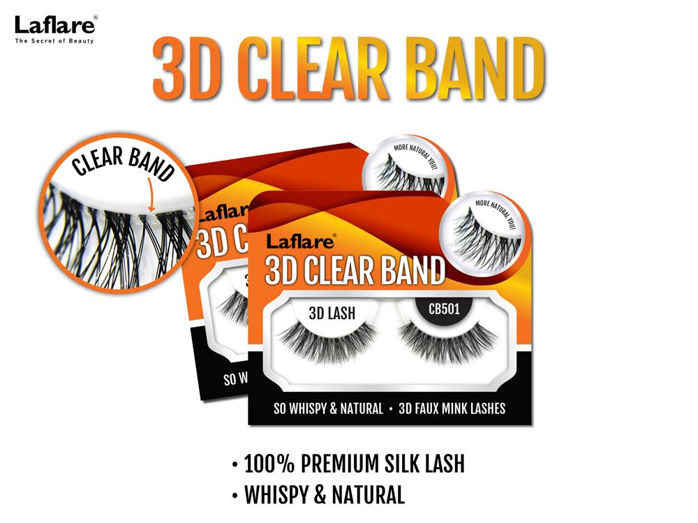 Laflare 3D CLEAR BAND FAUX MINK EYELASHES