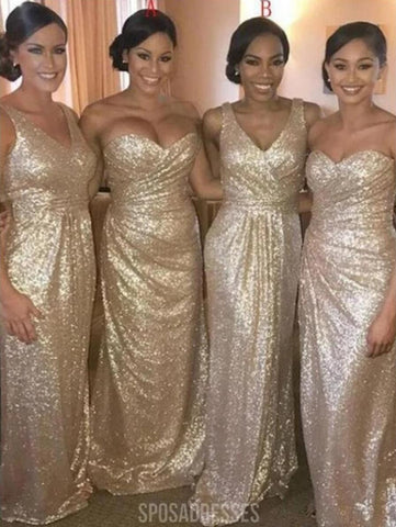 gold sequin bridesmaid dresses