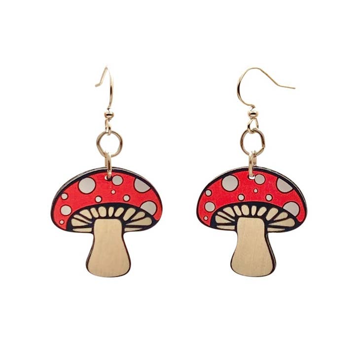 Wood, Bamboo Earrings