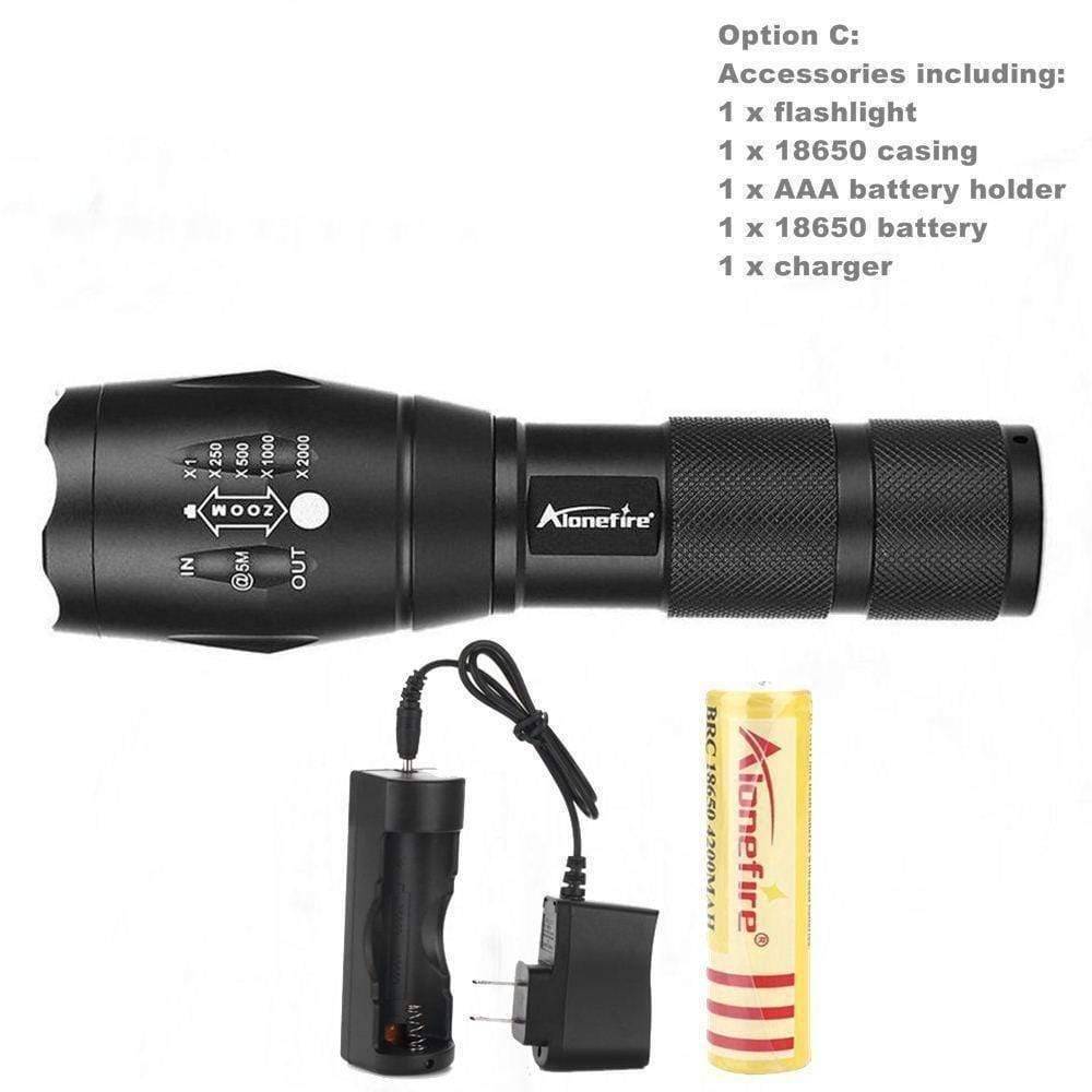 Aluminum Zoomable LED Flashlight