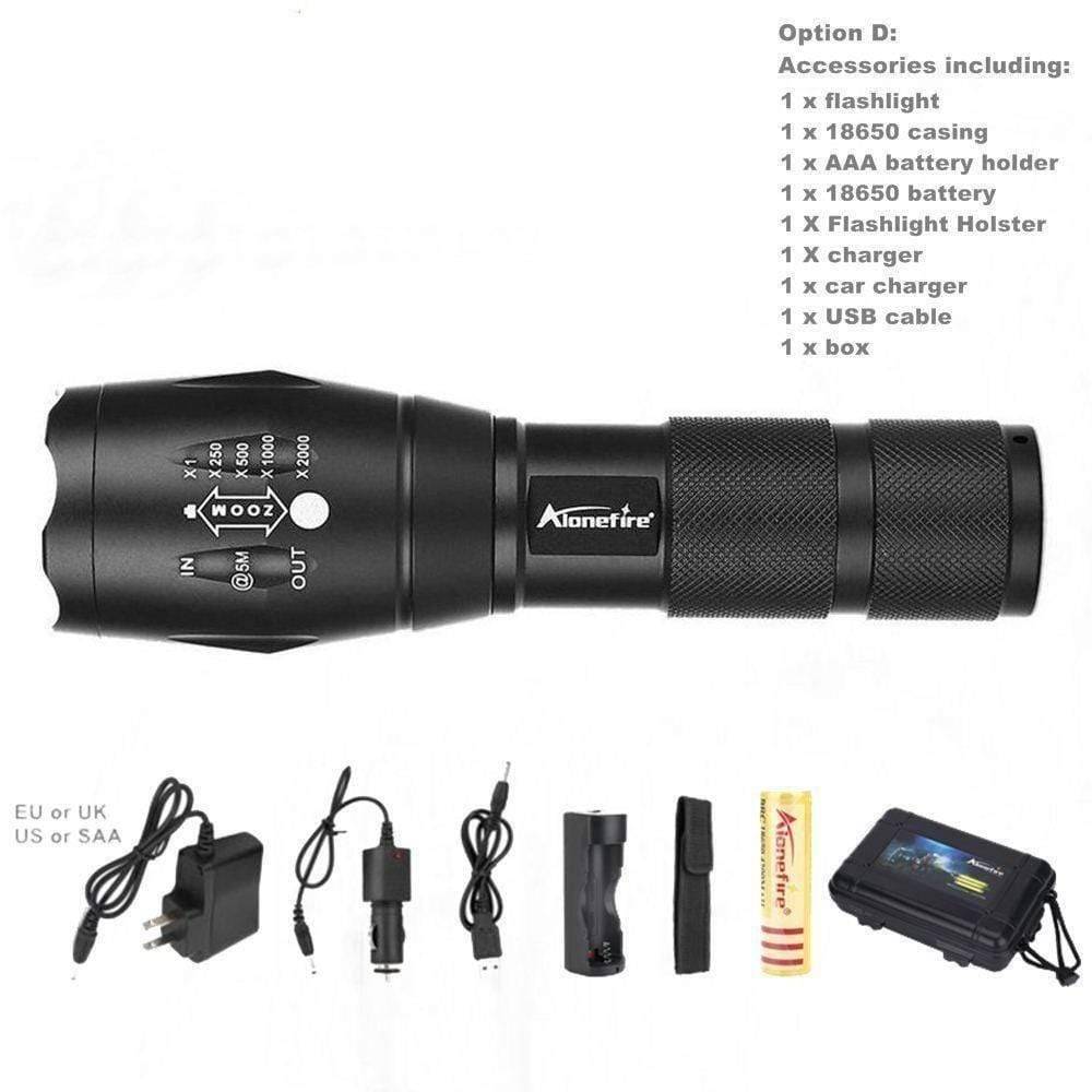 Aluminum Zoomable LED Flashlight