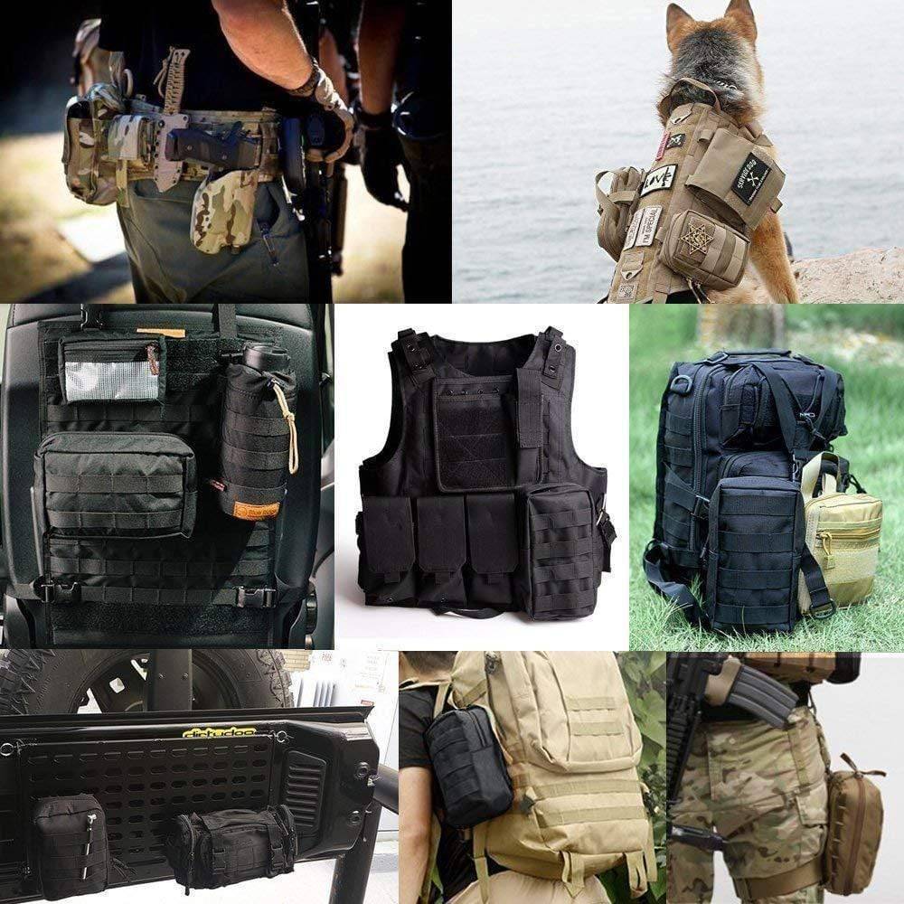1 Pack Molle Pouches - Tactical Compact Water-Resistant 600D EDC Pouch