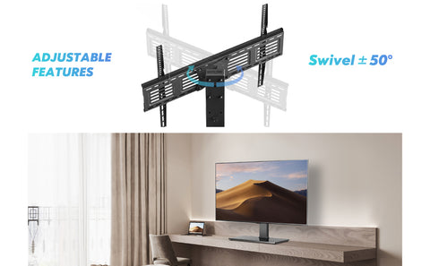 Fitueyes Universal TV Stand Pedestal Base Wall Mount for ...