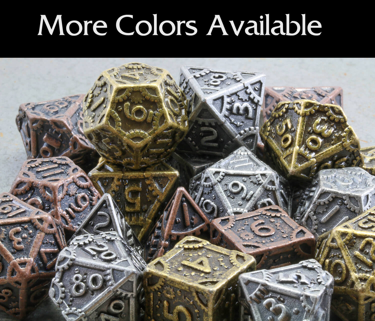 Artificer Metal Dice (Ancient Bronze) |  RPG Role Playing Game Dice