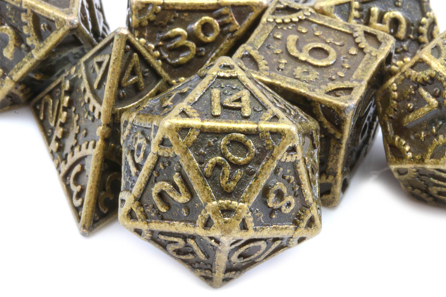 Artificer Metal Dice (Ancient Bronze) |  RPG Role Playing Game Dice