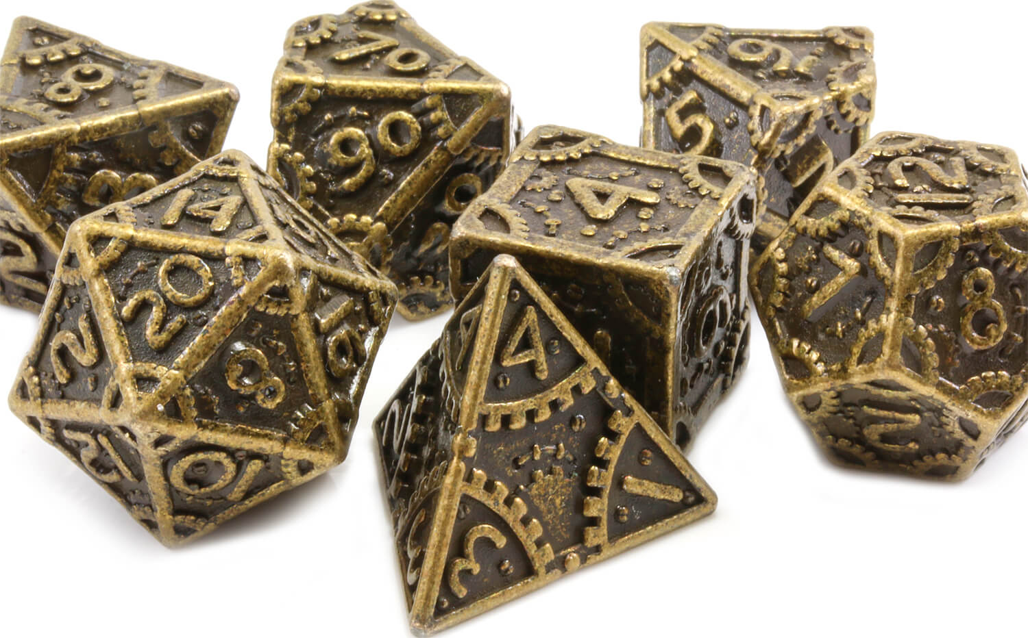 Artificer Metal Dice (Ancient Bronze) |  RPG Role Playing Game Dice