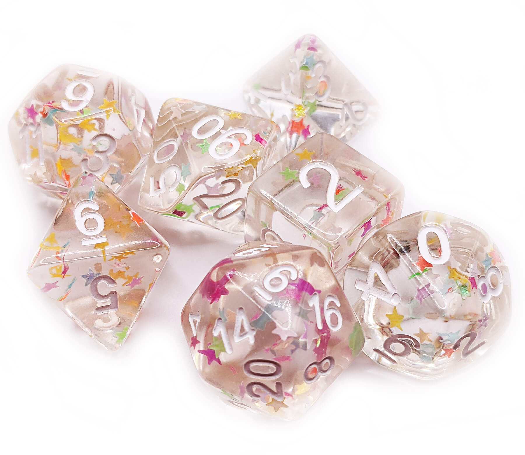 Star Dice (Colorburst) | 7pc RPG Role Playing Game Dice Set