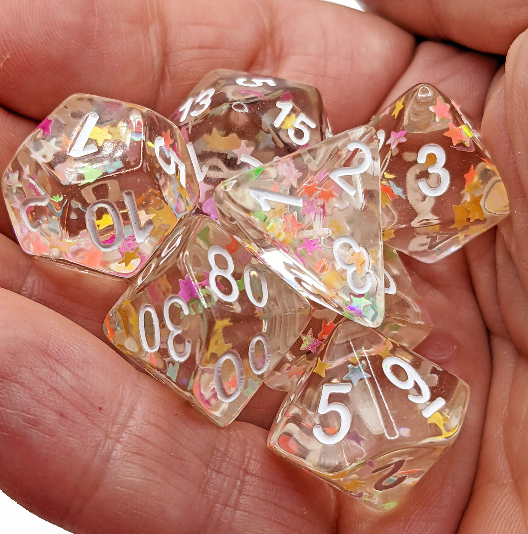 Star Dice (Colorburst) | 7pc RPG Role Playing Game Dice Set