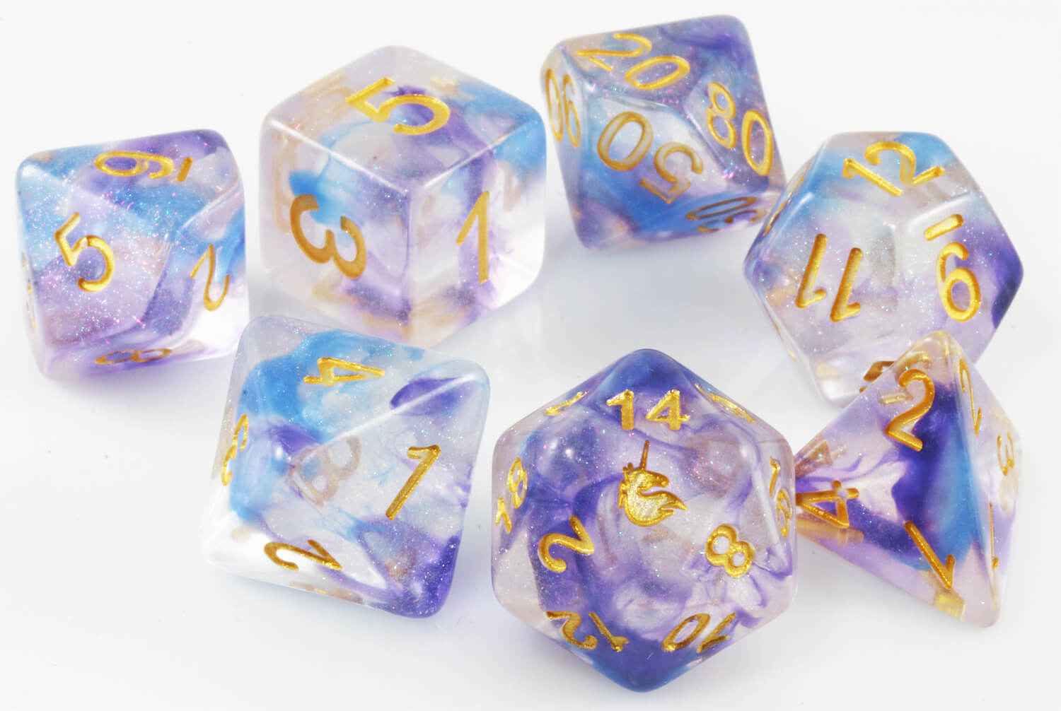 Unicorn Dice (Midnight Fantasy) RPG Role Playing Game Dice Set
