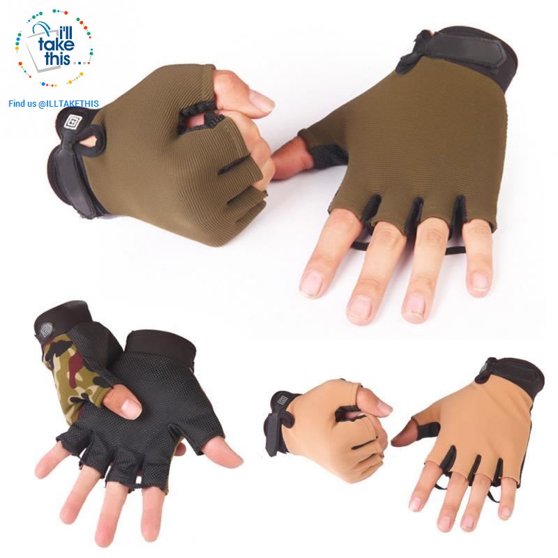 Finger-less Microfiber - Multi use Gloves for Driving, Tactical, Exercise, Fitness Sports Training